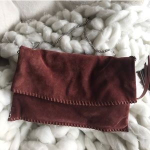 All Saints clutch - suede